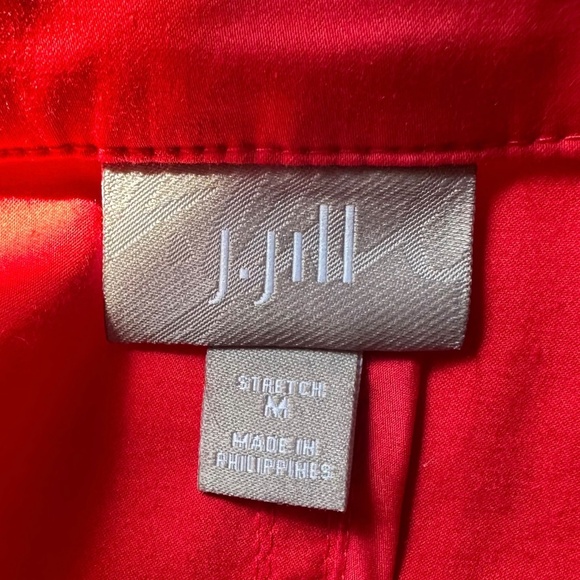 J Jill Red Button Front Jacket Sz M - Picture 6 of 7